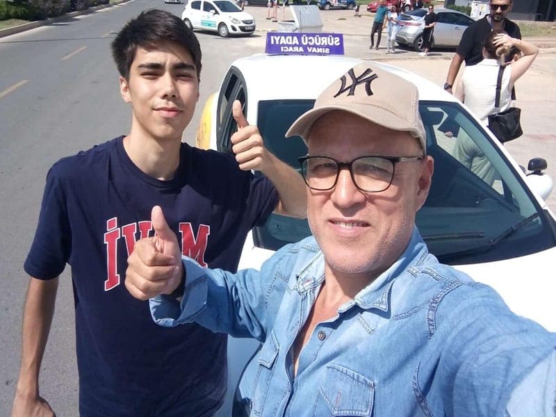 Direksiyon dersi sonrası kursiyerimiz