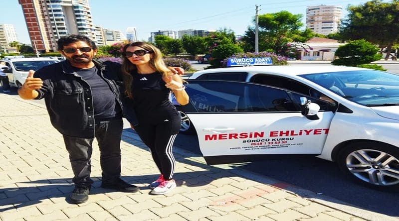 Direksiyon dersi sonrası kursiyerimiz